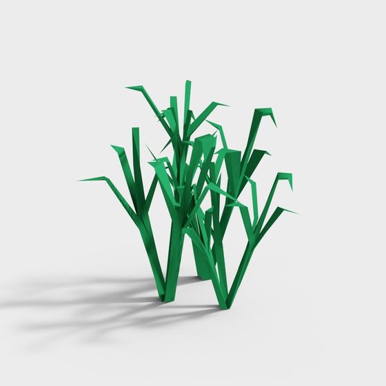 Lush Grass Patch 3D model