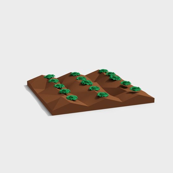 Hills and Greenery 3D model