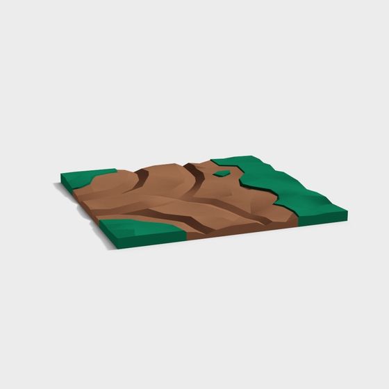 Low-Poly Green Oasis 3D model