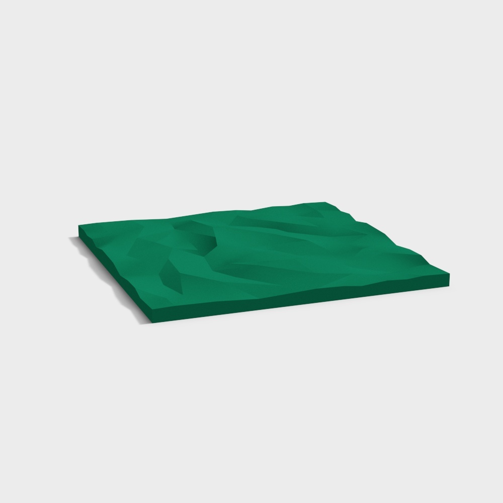 Low-Poly Hill 3D Model Design
