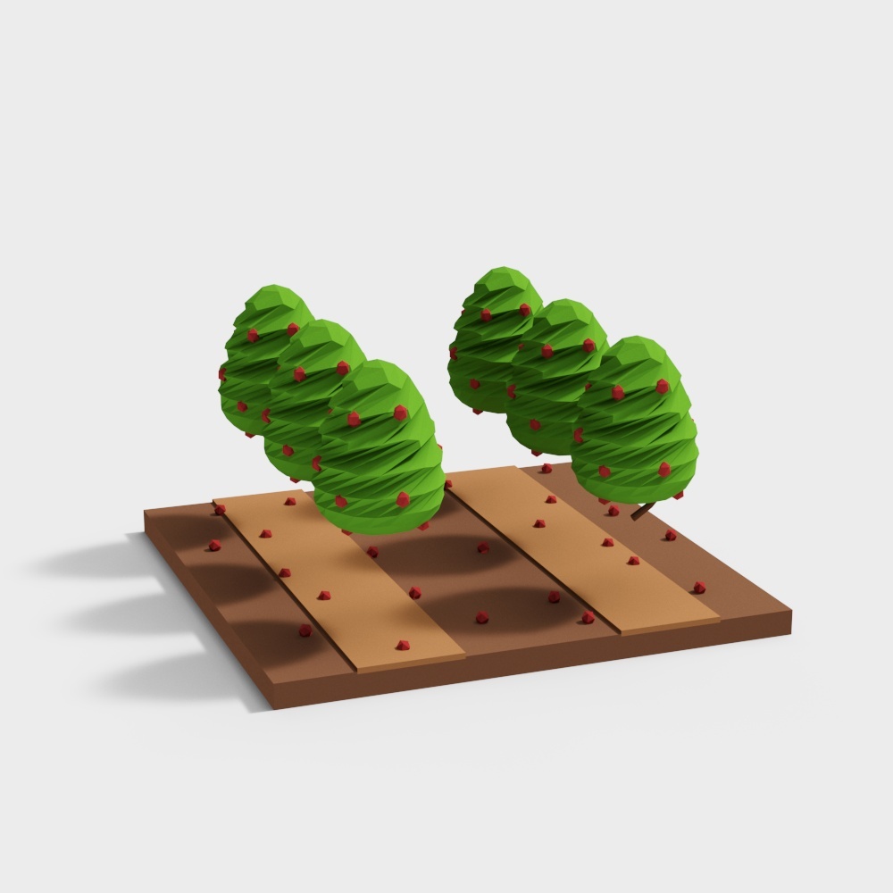 Artistic Low-Poly Christmas Tree – Festive 3D Model