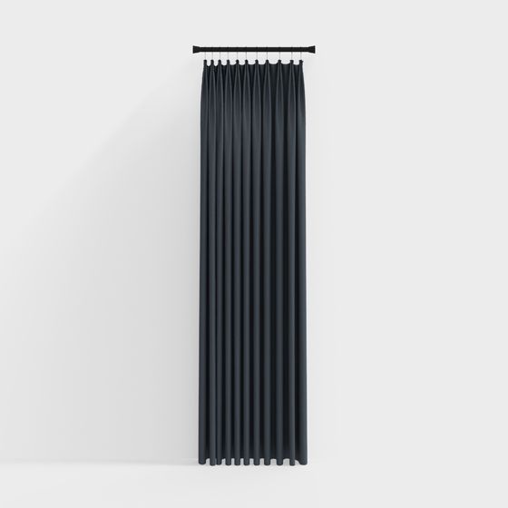 Elegant Low-Poly Curtain 3D model