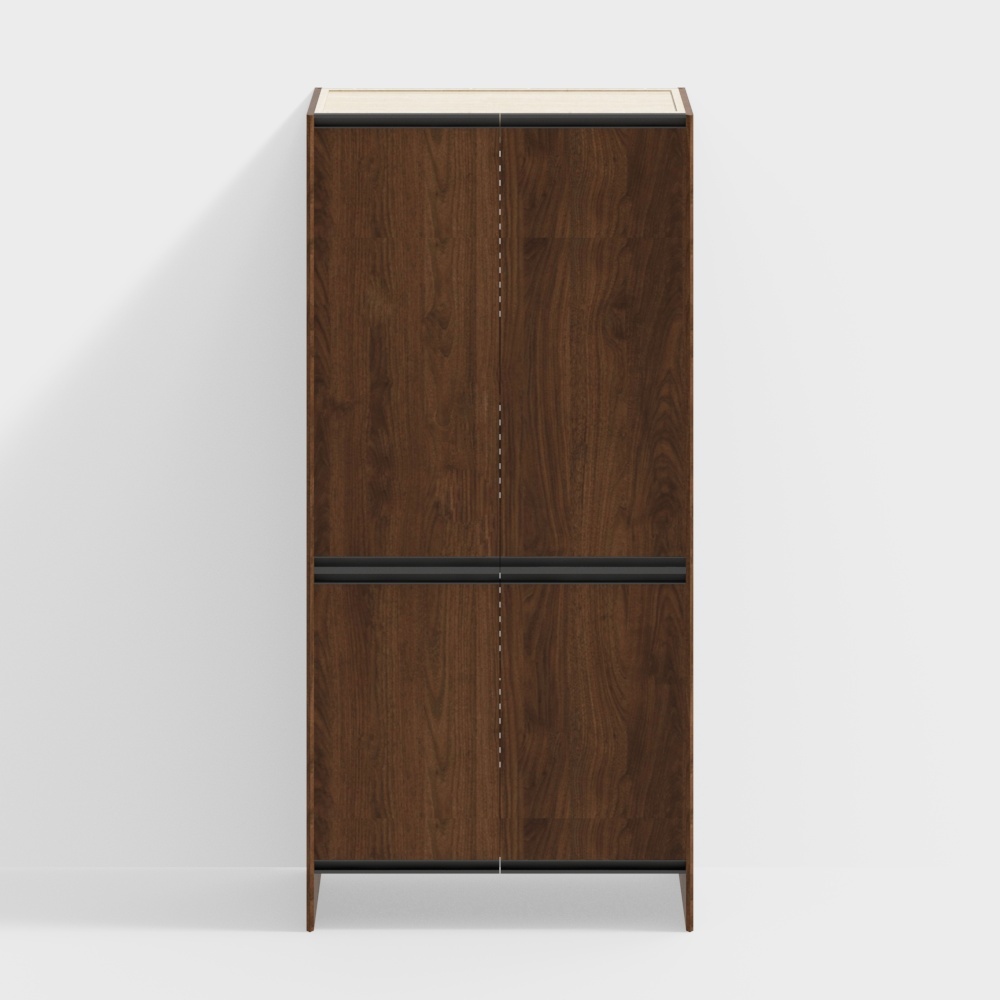 Nội thất nhà Vân - Tủ ấm lối vào - Tủ B - 1000mm - Óc chó đen