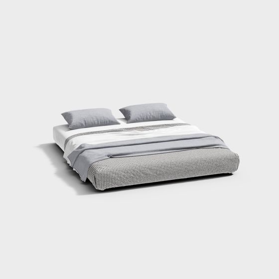 Modern Minimalist 3D Bed Model