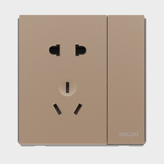 Low-Polygon 3D Socket Model for Modern Interiors