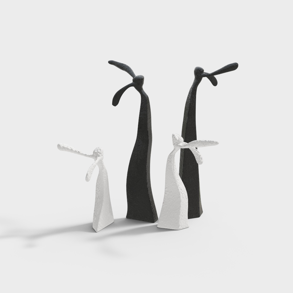 現代兔子雕塑擺飾