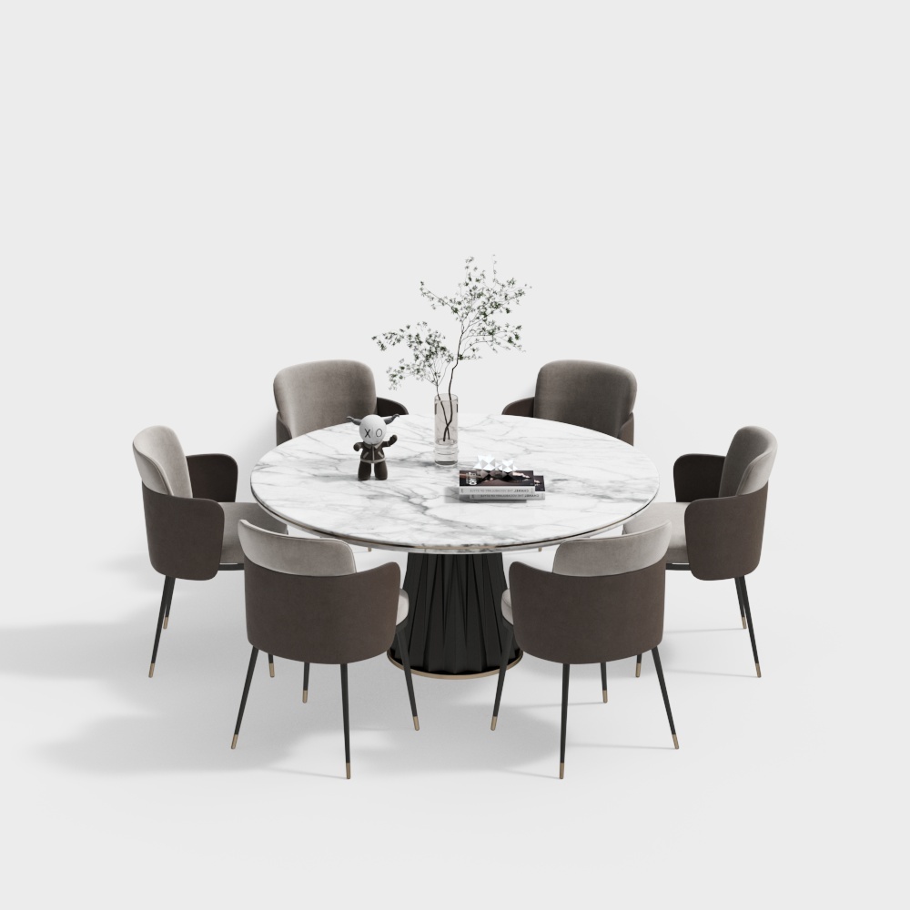 Modern dining table and chair set