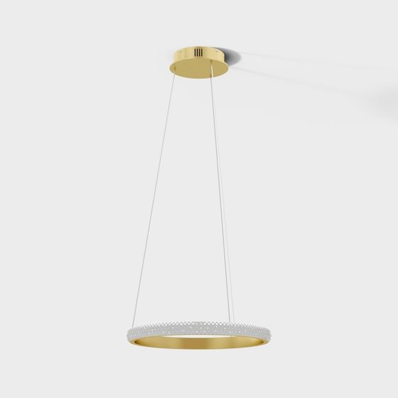 Elegant Low-Poly Chandelier 3D model