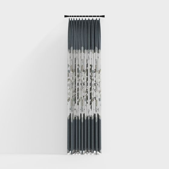 Unique Low-Poly Curtains 3D model for Modern Interiors