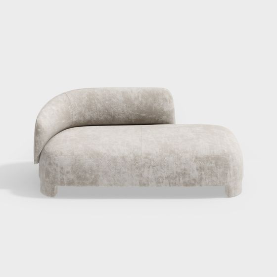 Curved Low-Poly Sofa 3D Model for Modern Interiors