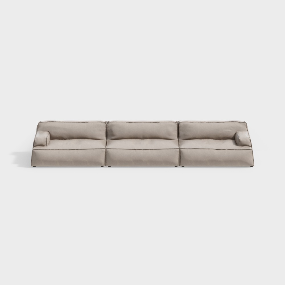 Elegant Low-Poly Sofa 3D Model