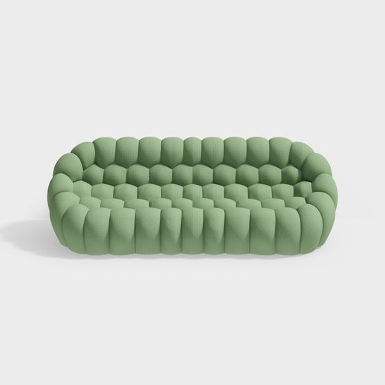 Bubble Sofa 3D model - Unique Low-Poly Design
