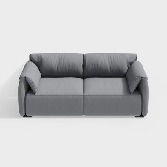 Stylish Minimalist Sofa 3D model for Modern Interiors