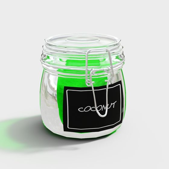 Coconut Jar 3D model for Creative Projects