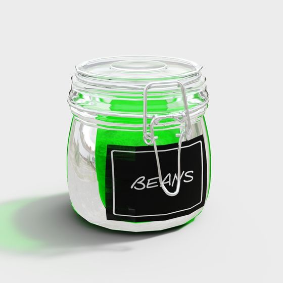 Bean Jar 3D model for Creative Projects