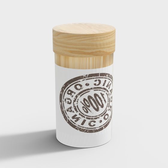 Organic Coffee Storage Jar 3D model for Creative Spaces