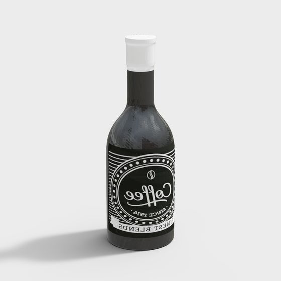 Retro-Style Coffee Bottle 3D model