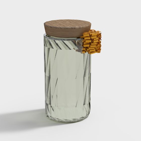 Elegant Glass Jar 3D Model for Creative Use