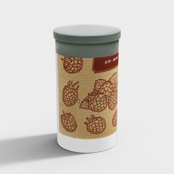 Vintage Raspberry Jar 3D model