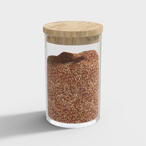 Stylish Glass Storage Jar 3D model for Creative Spaces