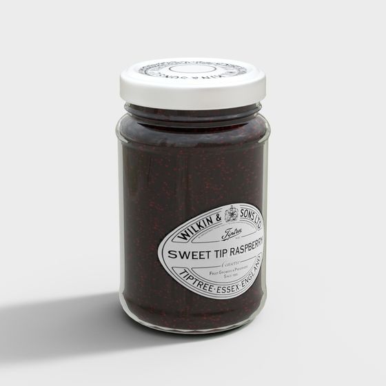 Sweet Tip Raspberry Jam Jar 3D model