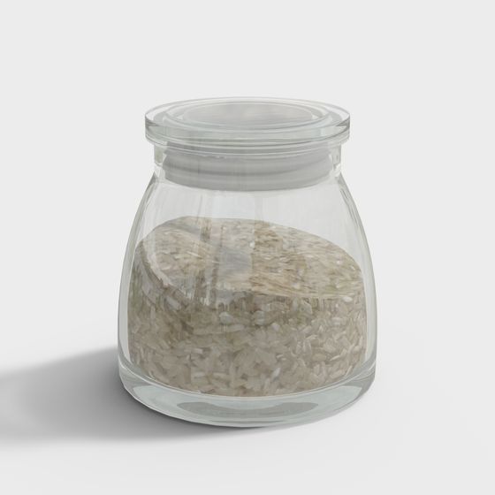 Stylish Glass Jar 3D Model for Creative Projects