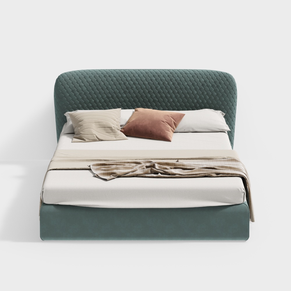 1.8m Cotton and linen double bed - BSNC028 - Sicily