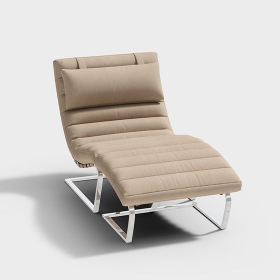 Cozy Recliner with Footrest 3D Model
