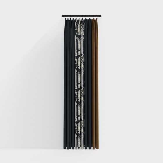 Low-Poly Curtain 3D model for Modern Interiors
