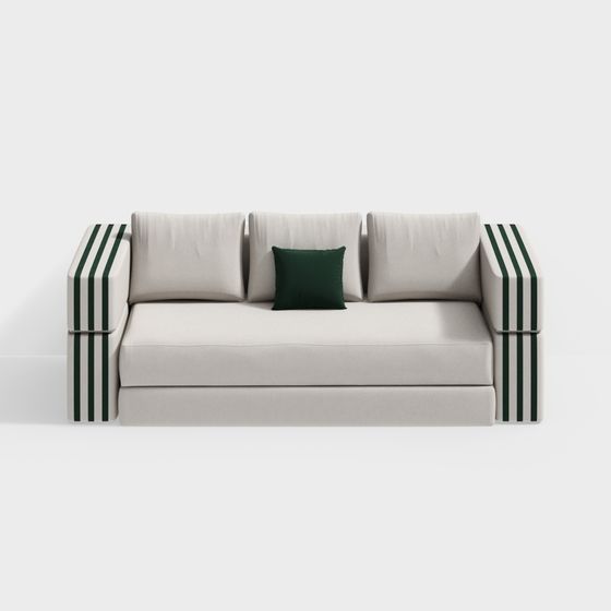 Sofa 3 chỗ tay vịn da 2.4m 2 mẫu - BSNS105-Sicily