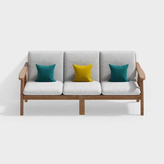 Urban Comfort 3D model Sofa for Modern Spaces
