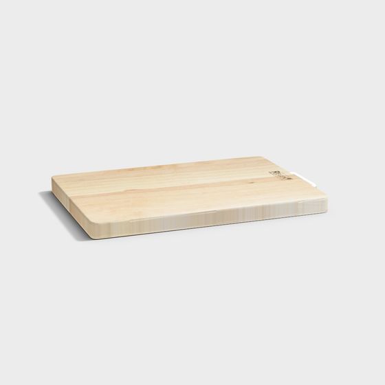 Classic Brown Knife Cutting Board 3D Model
