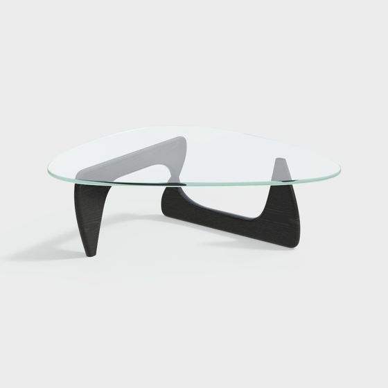 Sleek Glass Coffee Table 3D model