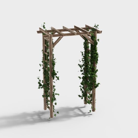 Natural Wooden Arch 3D model for Enchanted Gardens