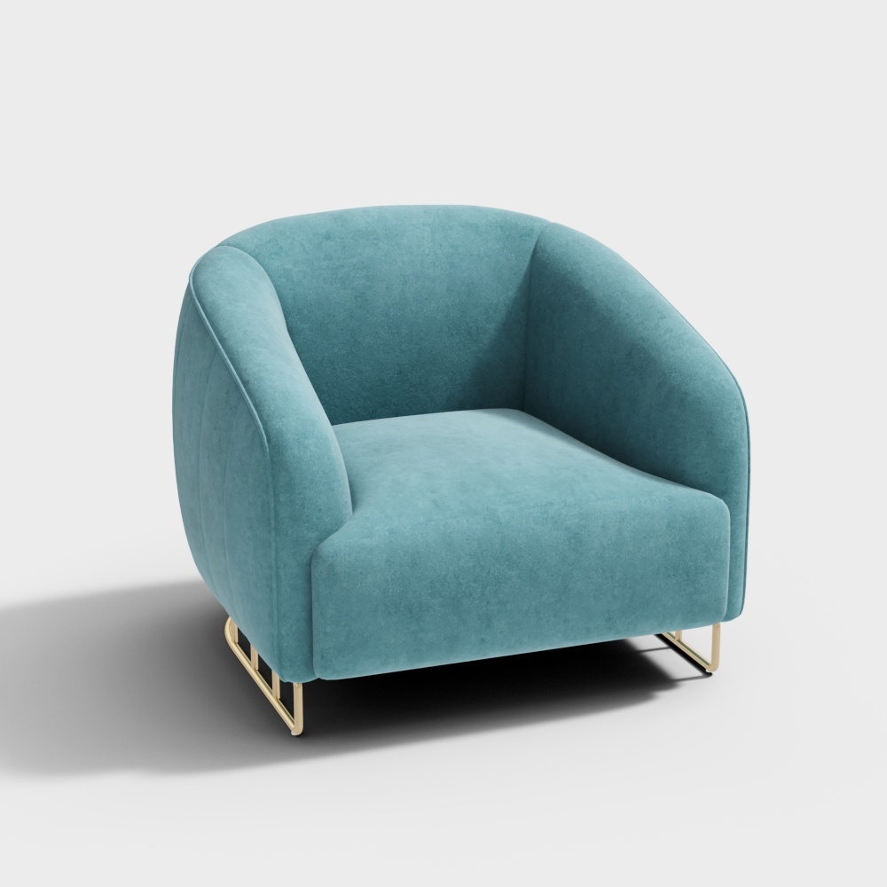Velvet single seat sofa-303