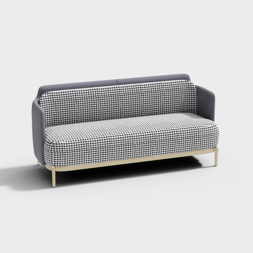 Elegant Polygonic Sofa 3D model for Modern Spaces