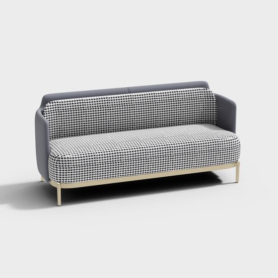 Elegant Polygonic Sofa 3D model for Modern Spaces