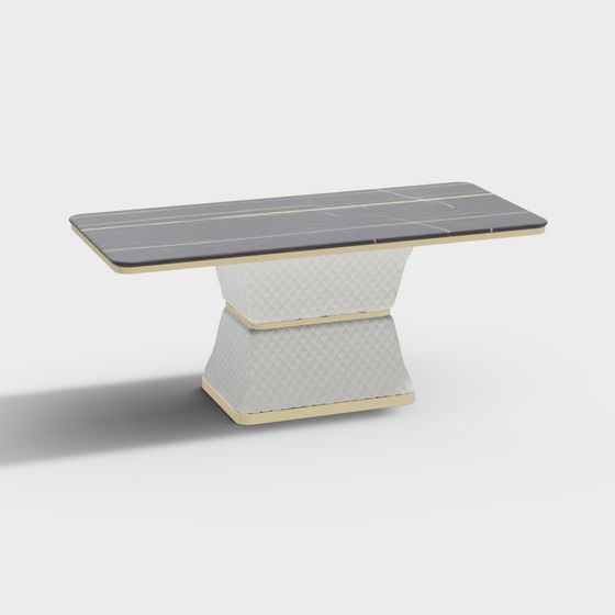 Urban Luxury Dining Table 3D model for Modern Interiors