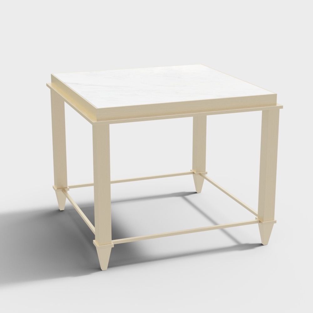 Marble square side table-8014