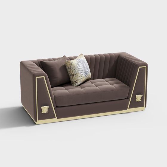 Elegant Vintage Modern Sofa 3D model