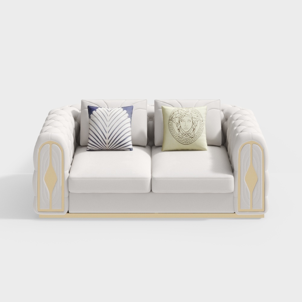 Leather double sofa - BSGSLYS-02- House of Light