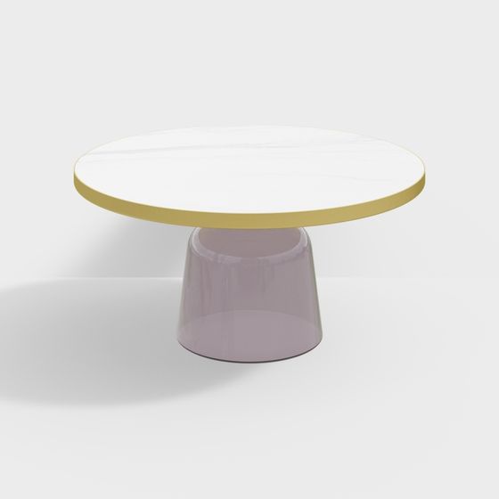Elegant Glass Round Table 3D model