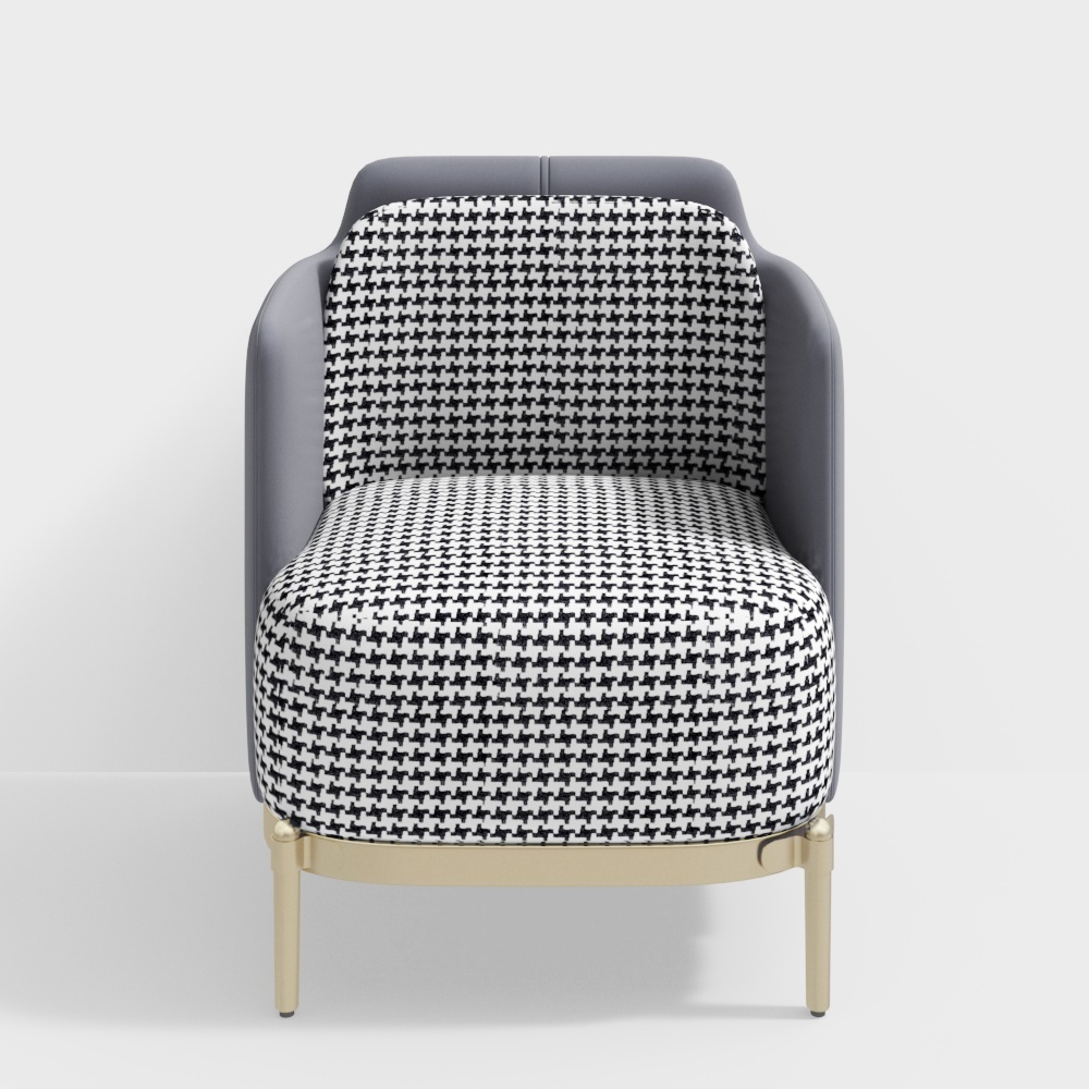 Elegant Low-Poly 3D Armchair Model