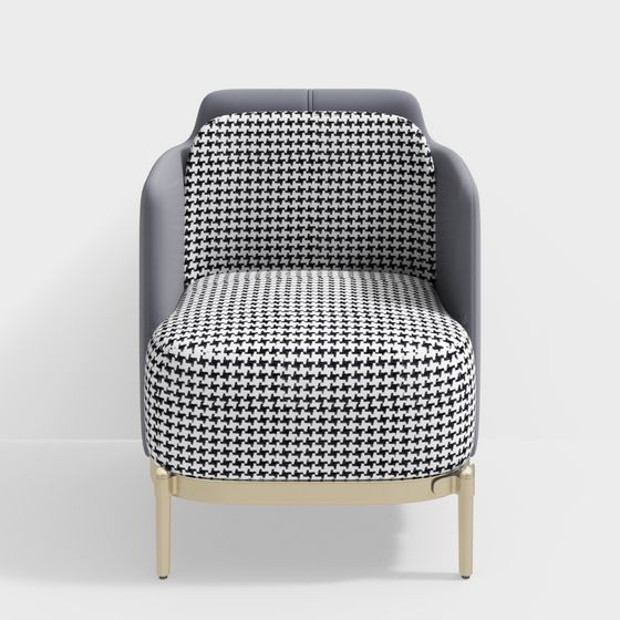 Elegant Low-Poly 3D Armchair Model