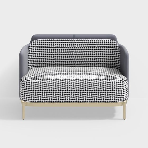 Elegant Low-Poly Sofa 3D Model for Modern Interiors