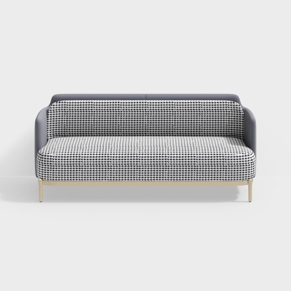 Elegant Low-Poly Sofa 3D model for Modern Interiors