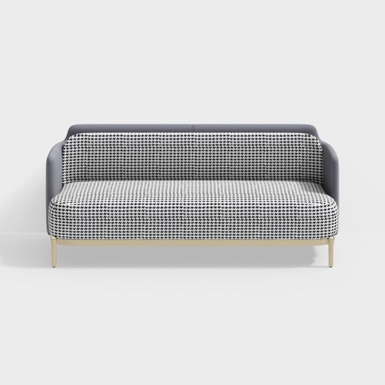 Elegant Low-Poly Sofa 3D model for Modern Interiors