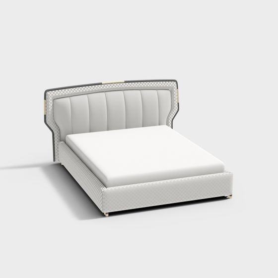 Urban Elegance Bed 3D model for Modern Spaces