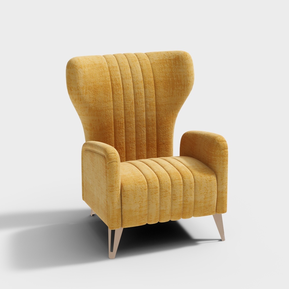 Velvet single seat sofa-18231