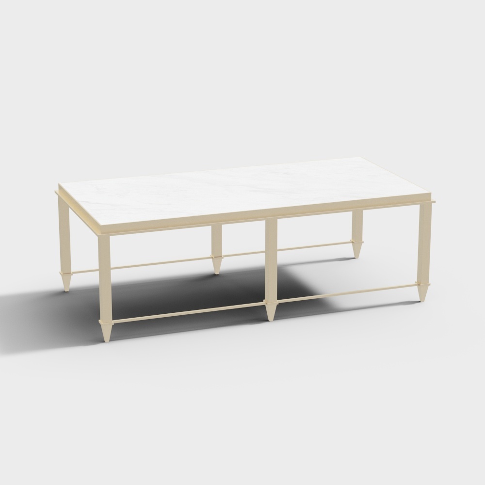 Marble square coffee table-8015